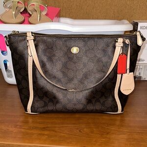 Coach Black and Tan Tote Bag
